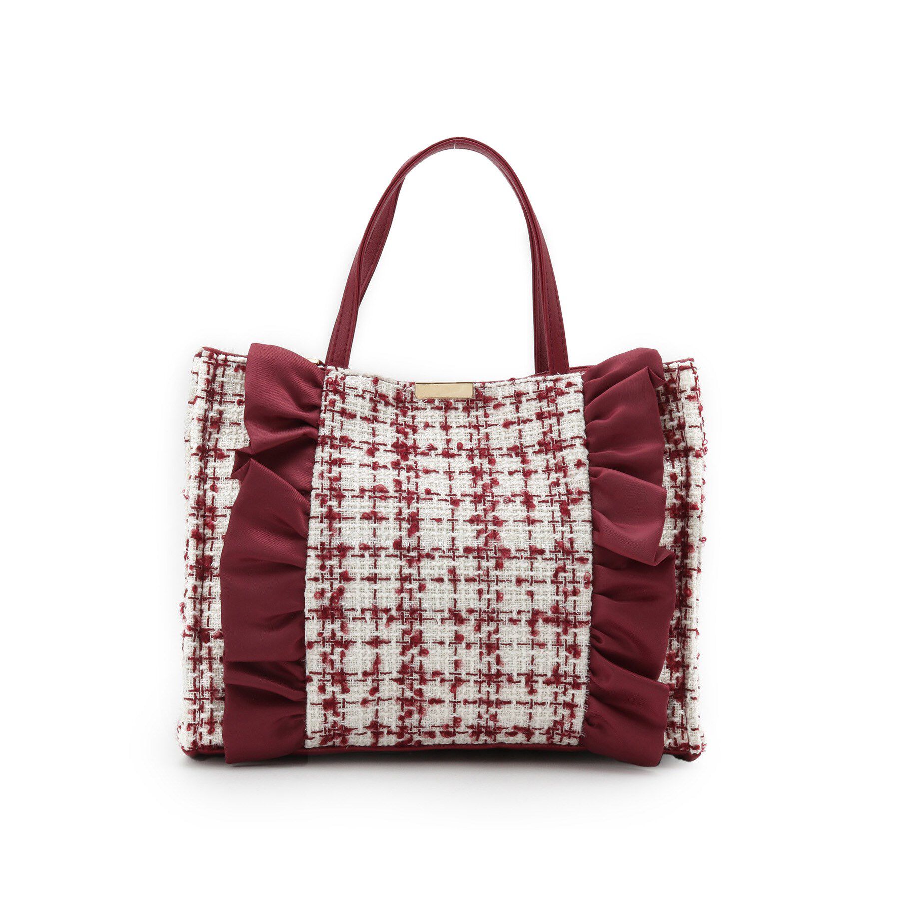 ITS&rsquo;DEMO「フリルツイードミニトート」|ハンドバッグ|