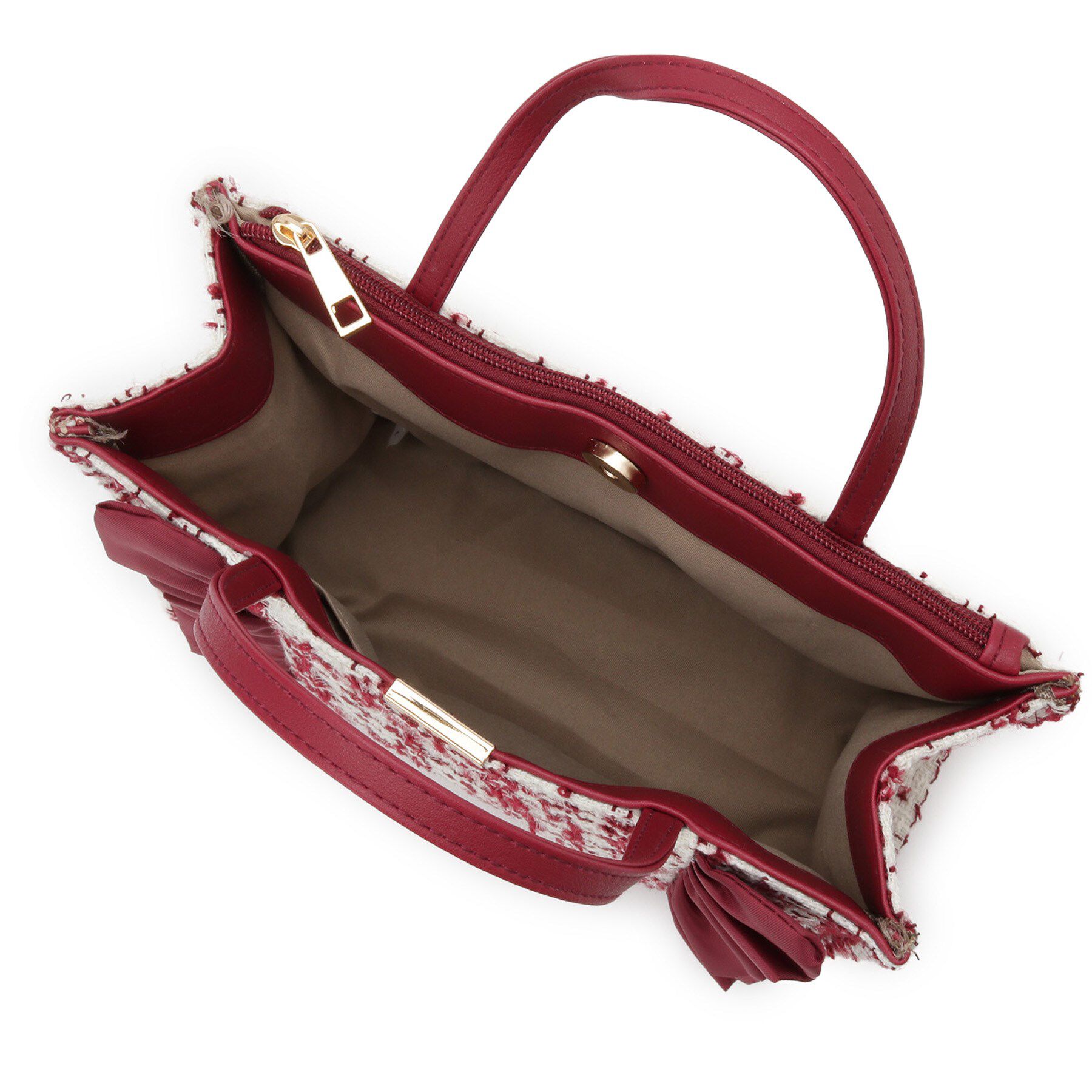 ITS&rsquo;DEMO「フリルツイードミニトート」|ハンドバッグ|