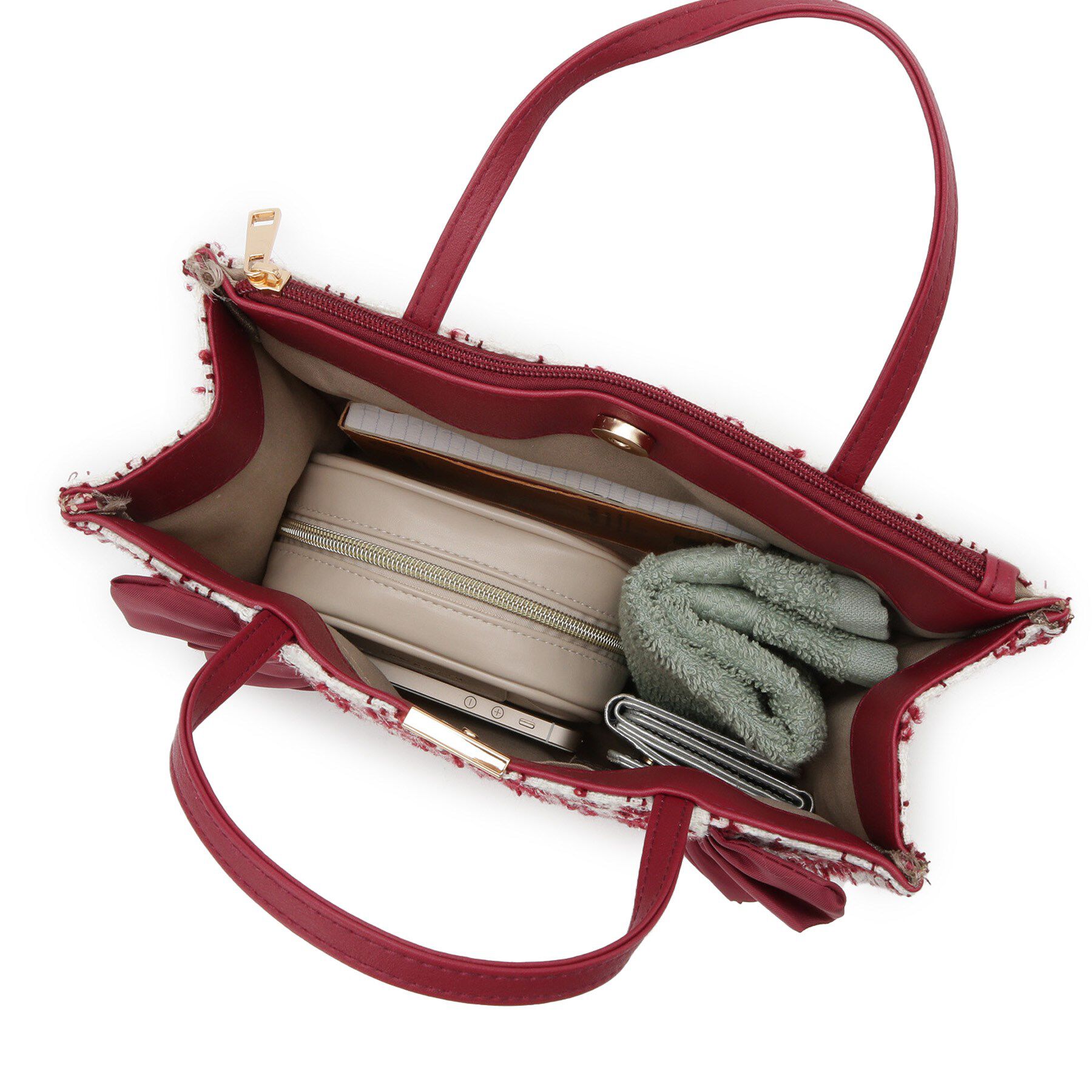 ITS&rsquo;DEMO「フリルツイードミニトート」|ハンドバッグ|