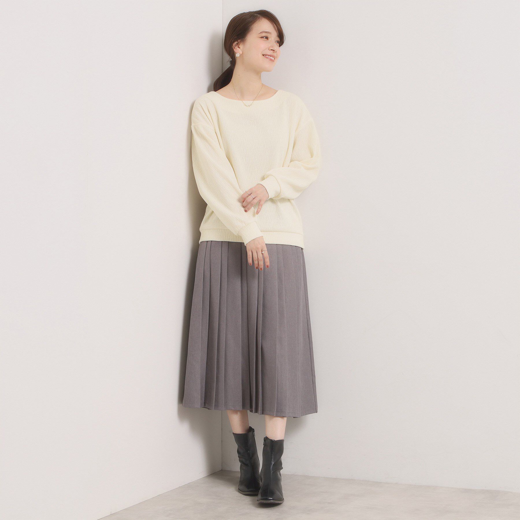 ITS&rsquo;DEMO「【洗濯機OK】ウェーブモールプルオーバー」|Tシャツ・カットソー|