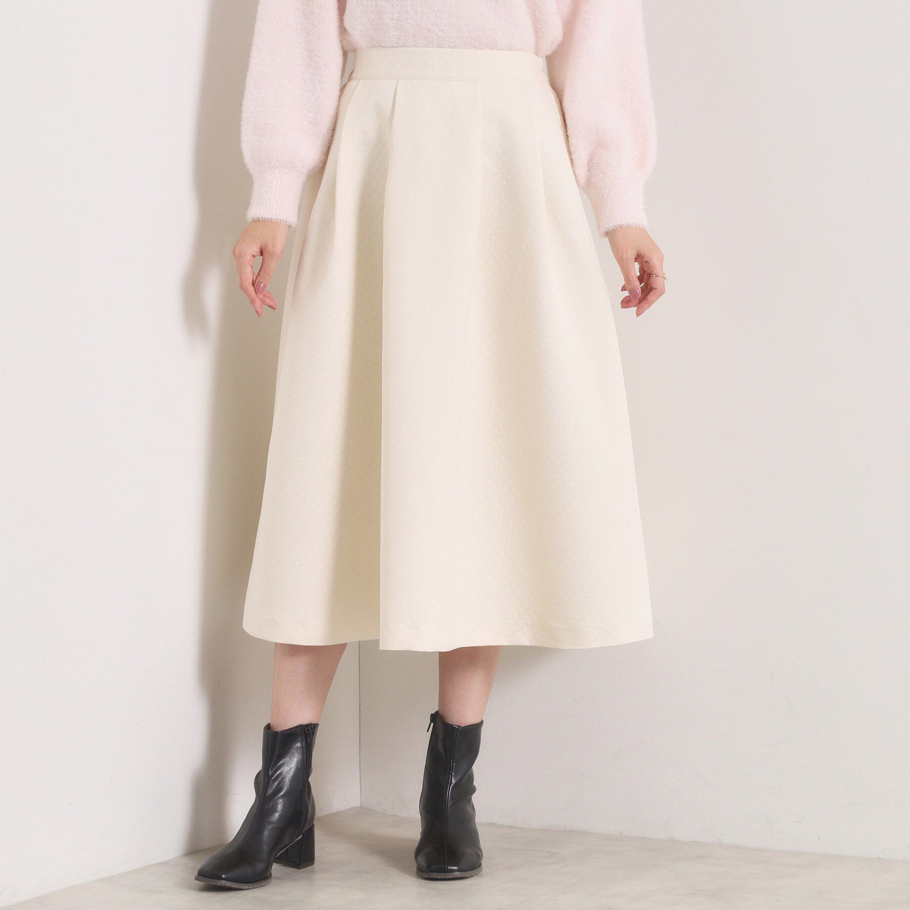 ITS&rsquo;DEMO「【手洗い可／ウエストゴム】千鳥ジャカードスカート」|スカート|