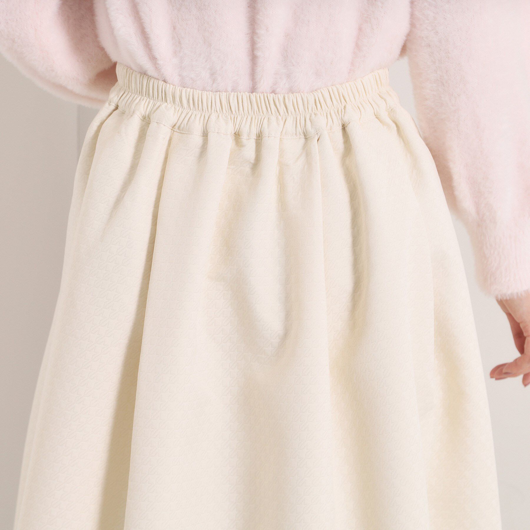 ITS&rsquo;DEMO「【手洗い可／ウエストゴム】千鳥ジャカードスカート」|スカート|