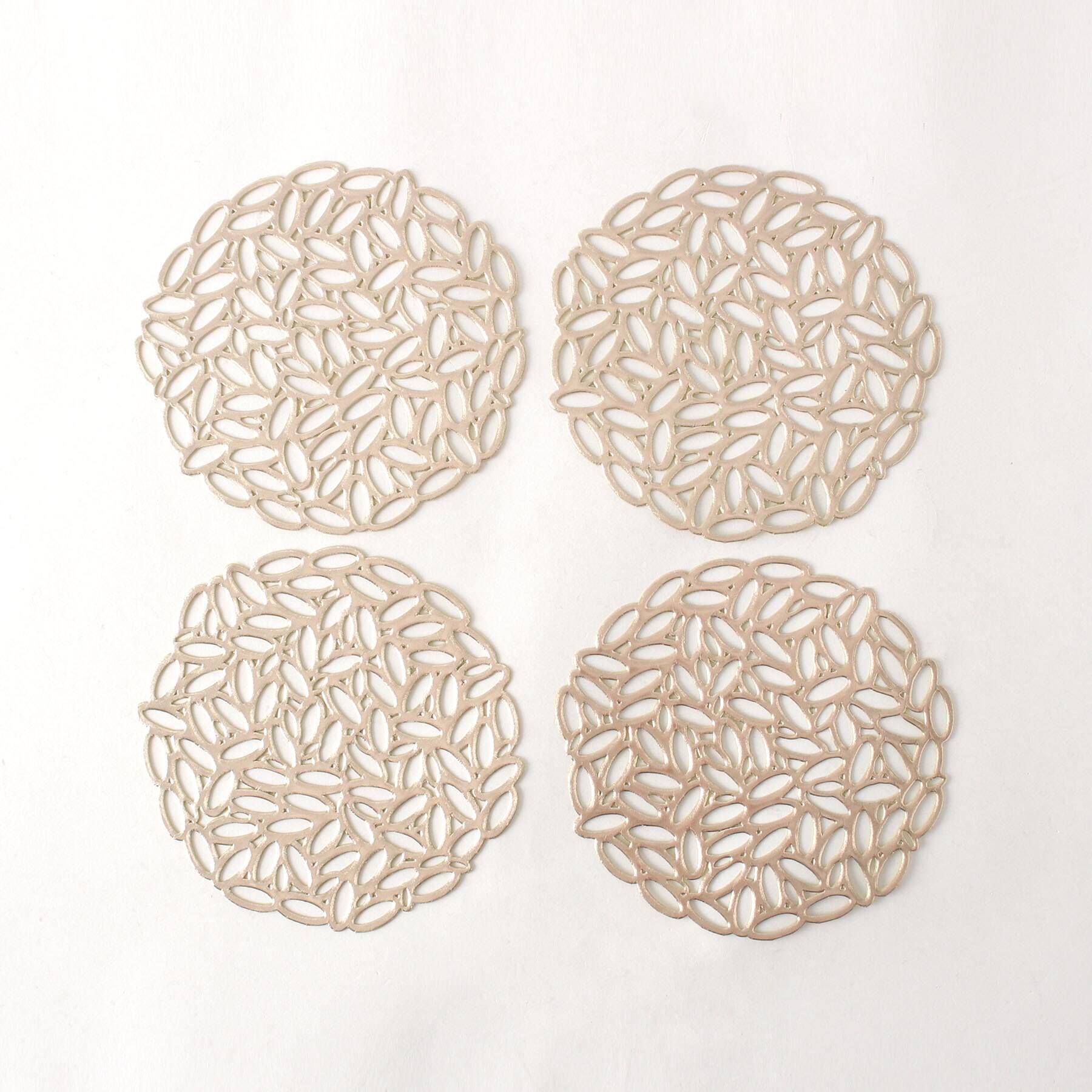 212 KITCHEN STORE「リーフコースター4pcs ゴールド」|食器・キッチングッズ|