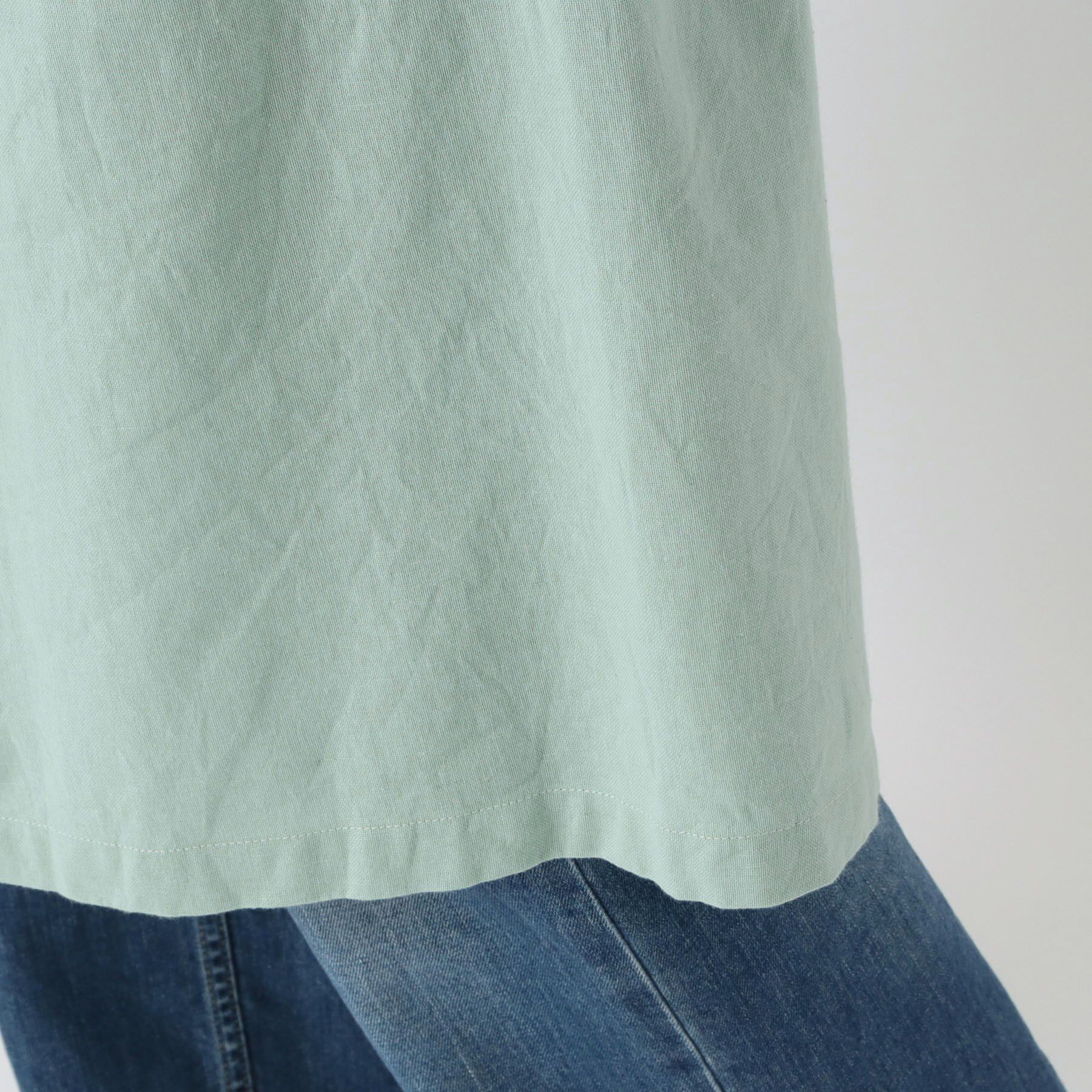 212 KITCHEN STORE「エプロン 綿麻ギャザーファム BL」|食器・キッチングッズ|