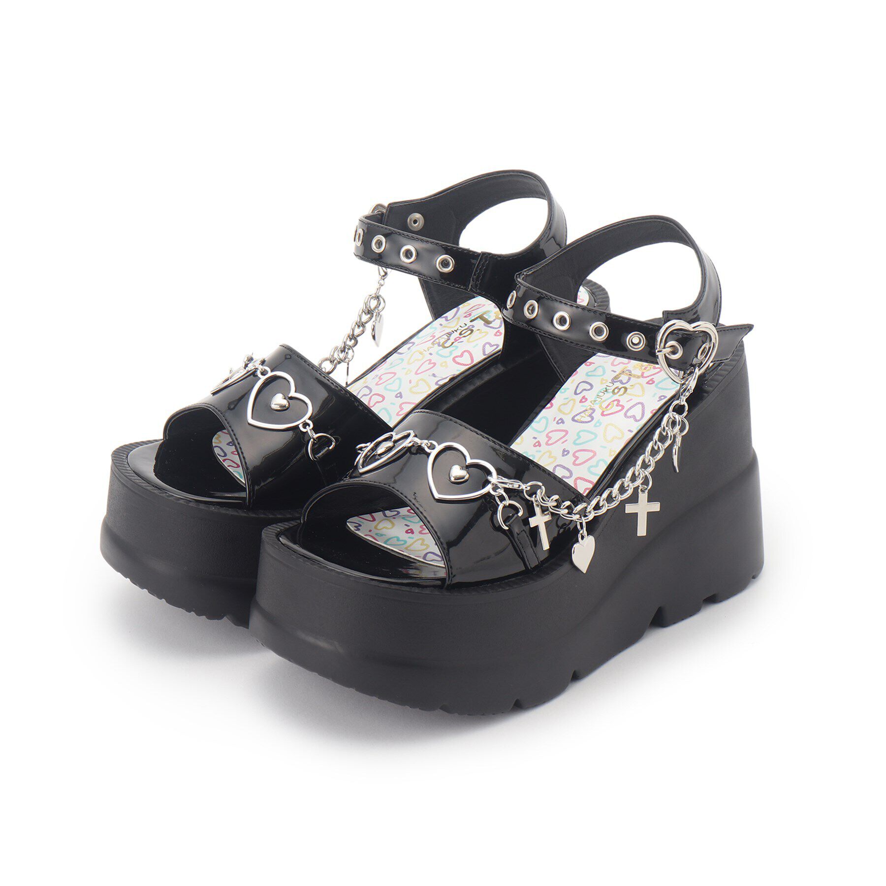 csT&P「厚底ハートチェーン付きサンダル」|サンダル|