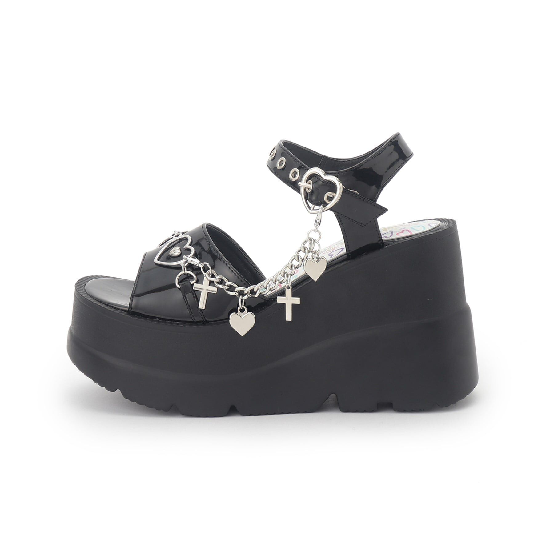 csT&P「厚底ハートチェーン付きサンダル」|サンダル|