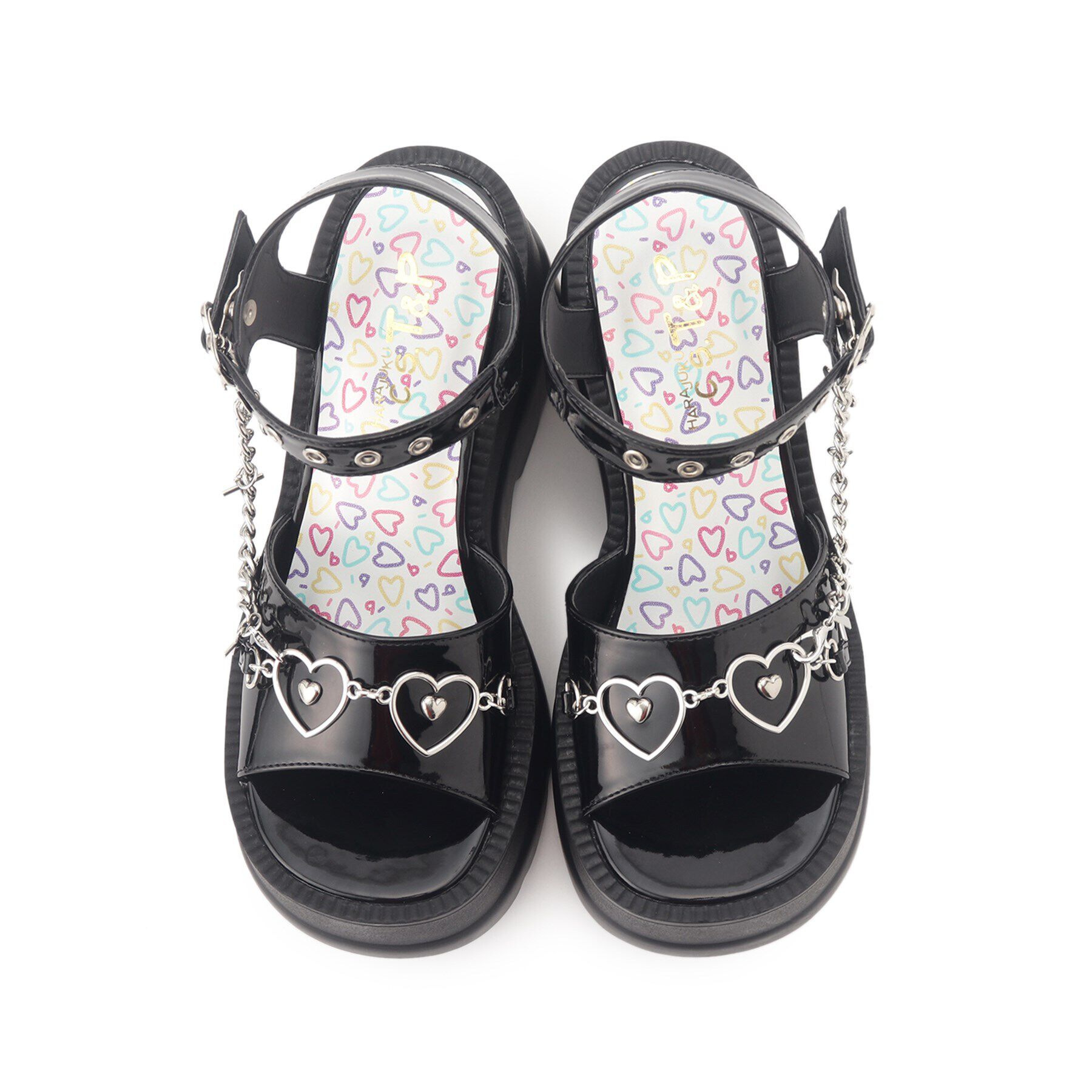 csT&P「厚底ハートチェーン付きサンダル」|サンダル|