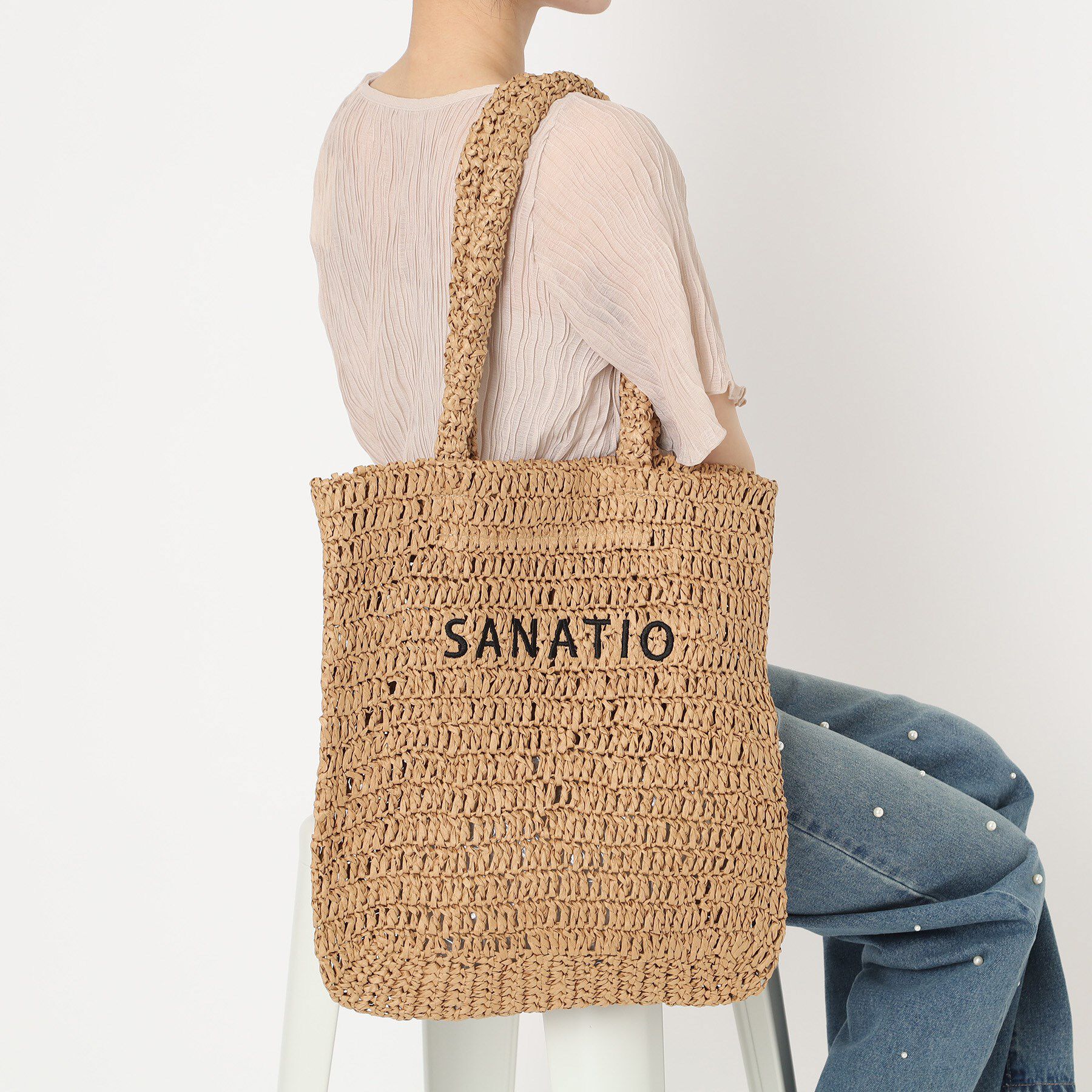 Ober Tashe「雑材ロゴ刺繍トート」|トートバッグ|