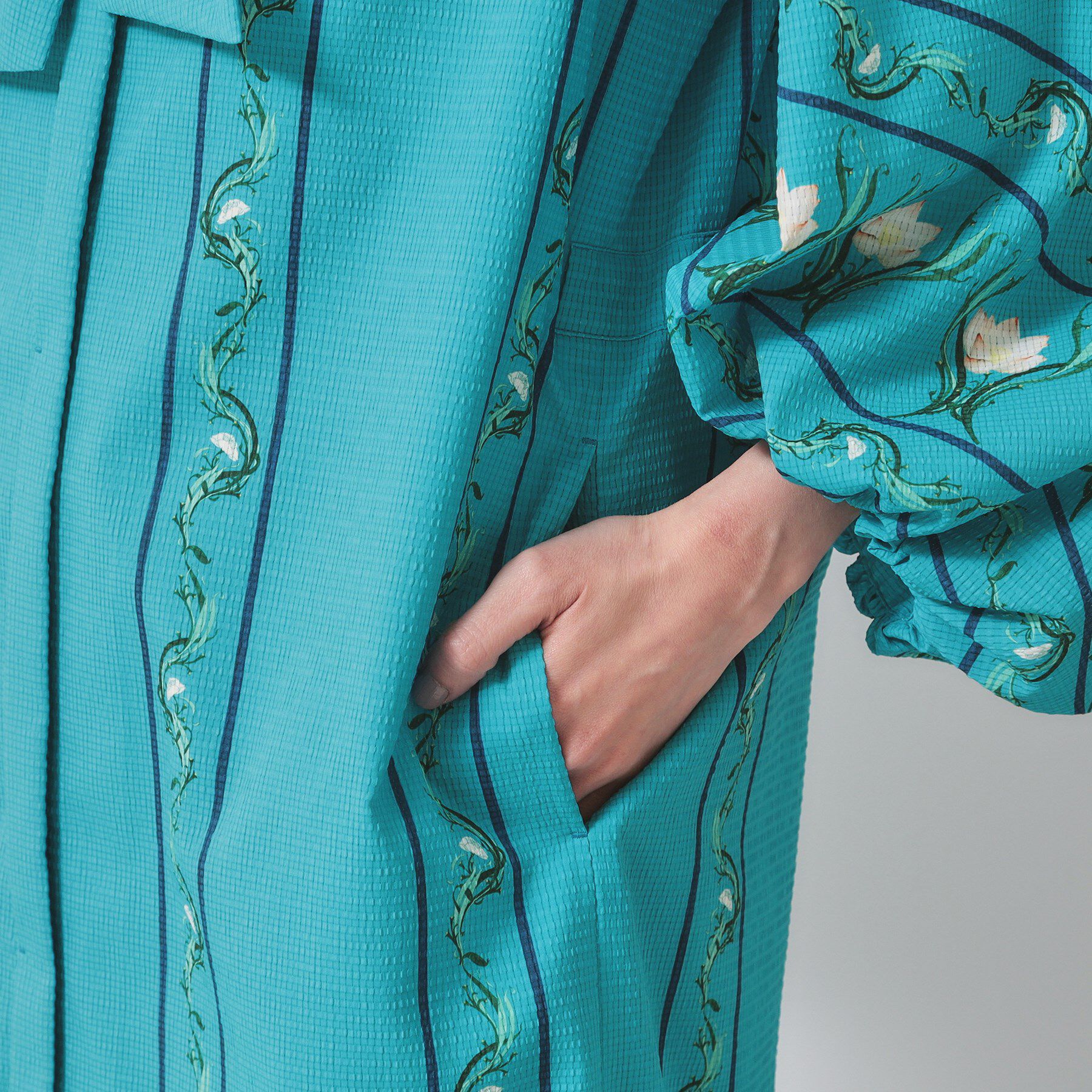 SunaUna「【スタンドフリル＆リボン】オリエンタルパネルワンピース」|ワンピース|