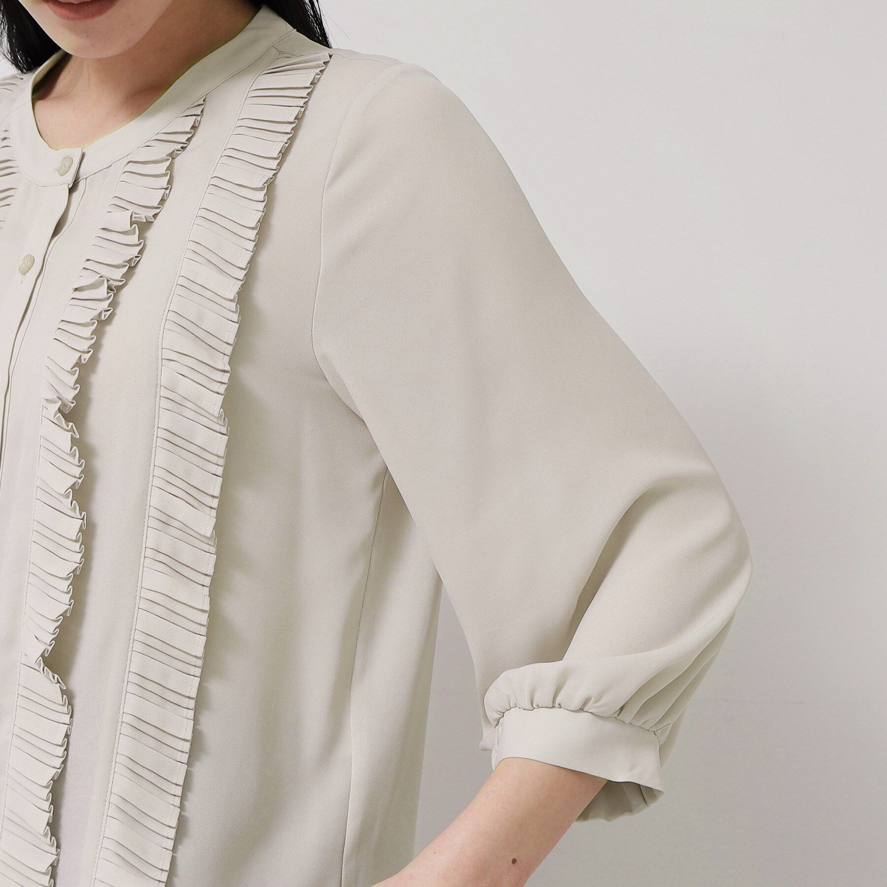 SunaUna「【お仕事にも！／プリーツフリル】春色ブラウス」|シャツ・ブラウス|