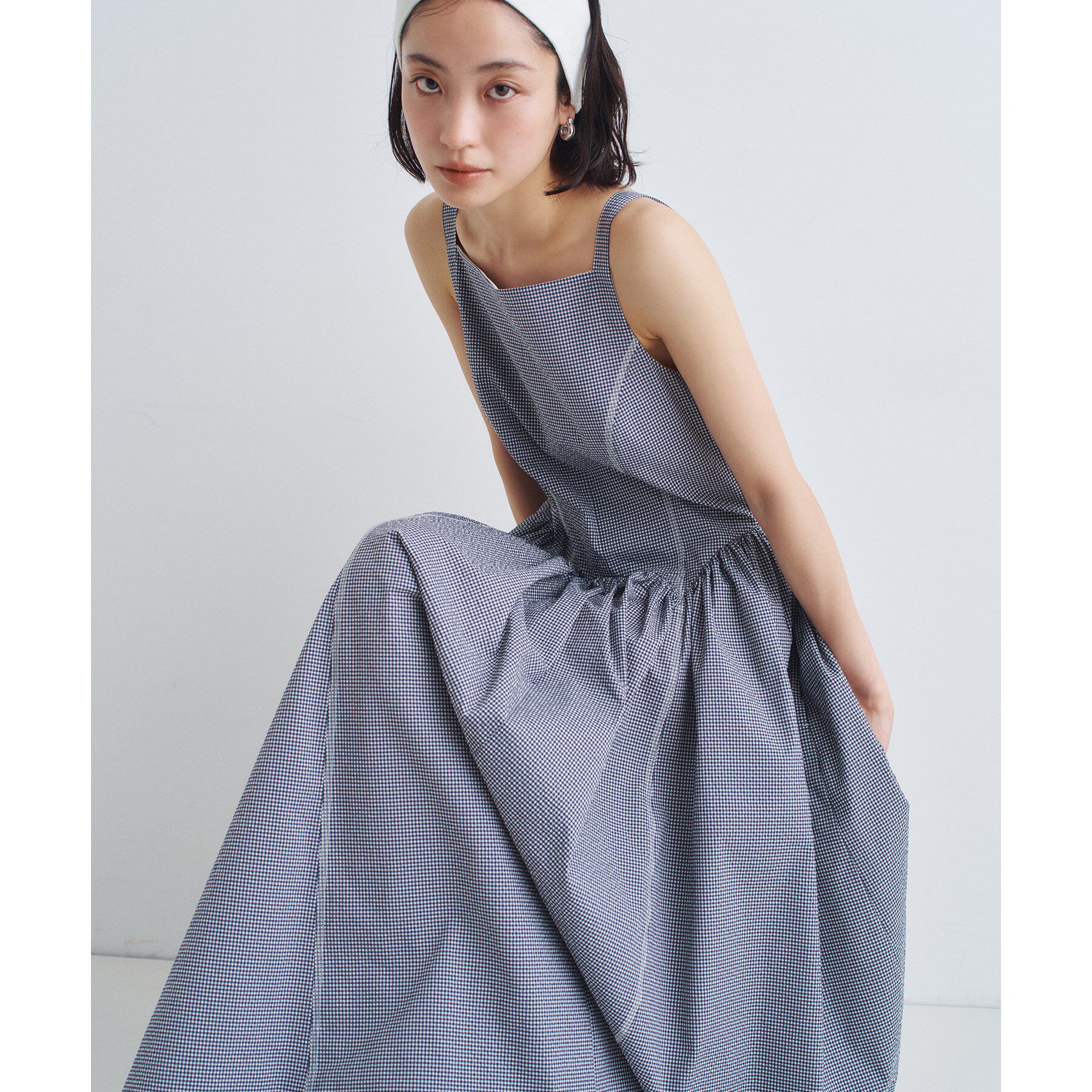 CODE A「gathers drama dress」|ワンピース|ネイビー(294)