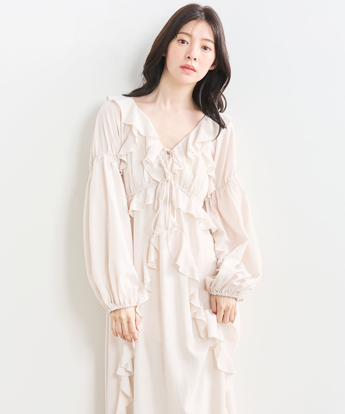COCO DEAL「フリルロングワンピース」|ワンピース|