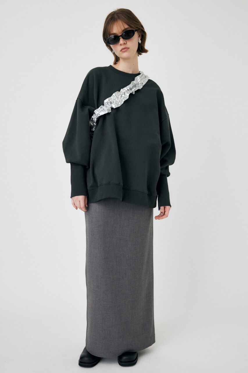 MOUSSY「BACK GATHER LOOSE スウェット」|パーカー|