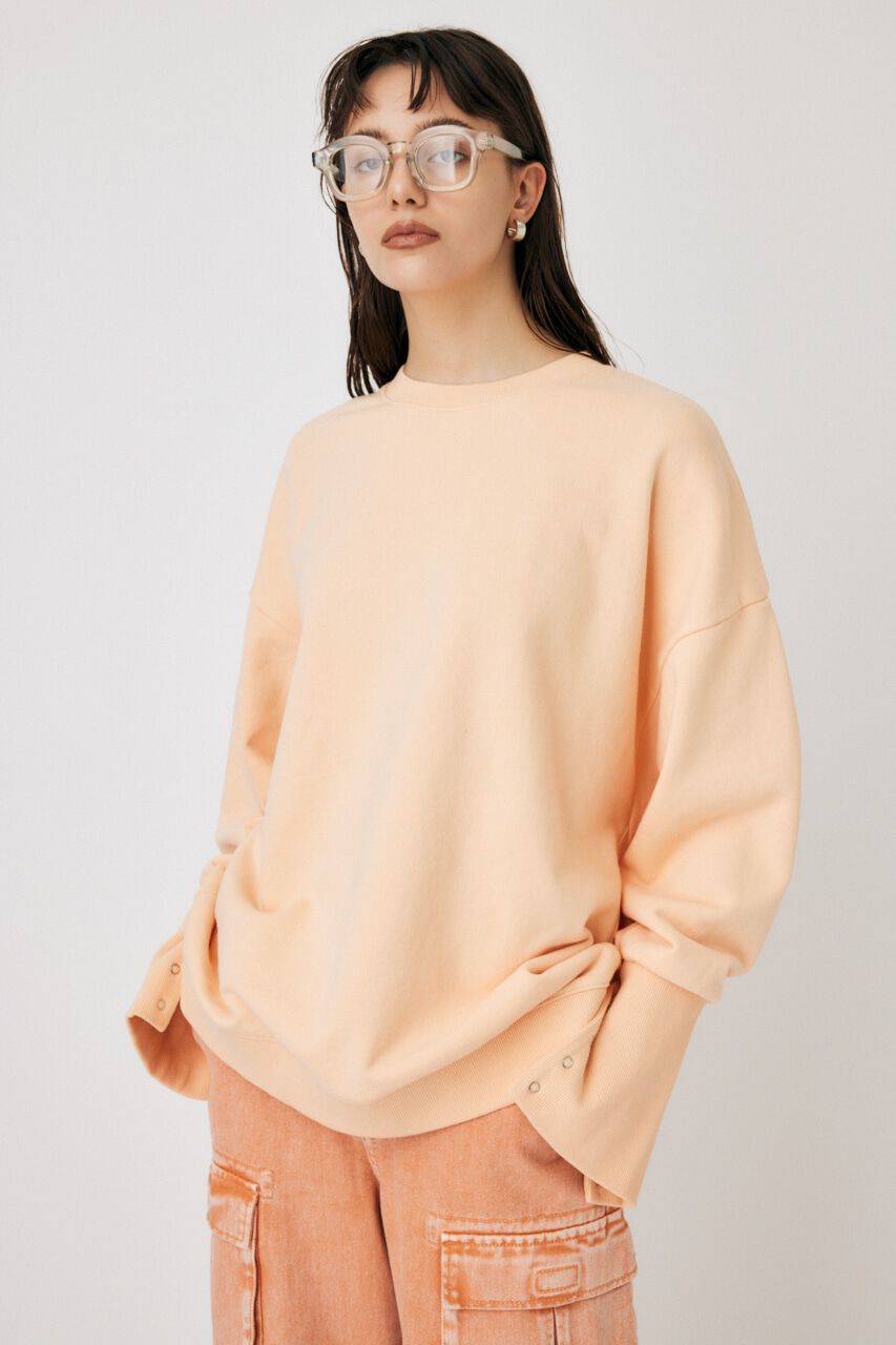 MOUSSY「BACK GATHER LOOSE スウェット」|パーカー|L/PNK1