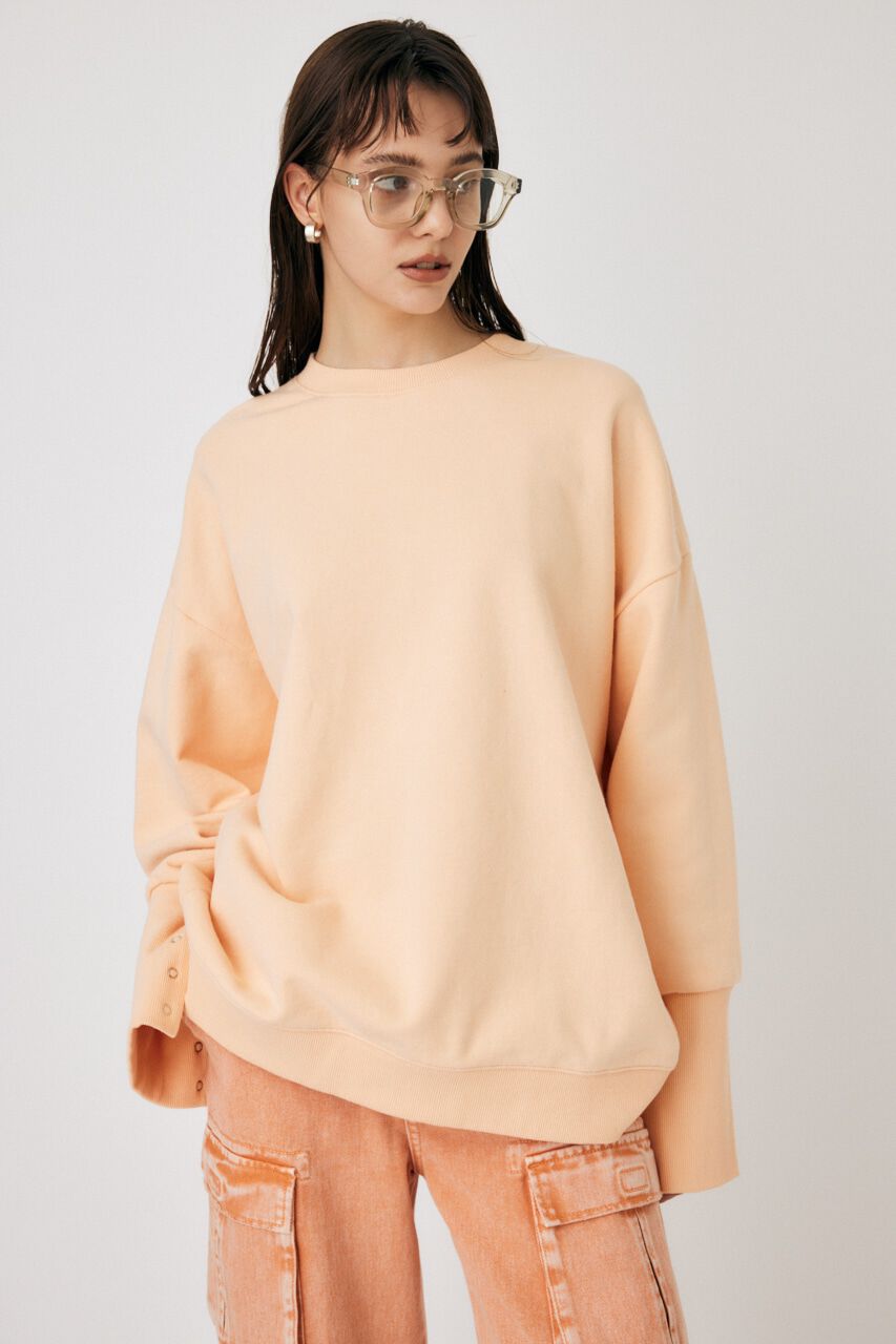 MOUSSY「BACK GATHER LOOSE スウェット」|パーカー|