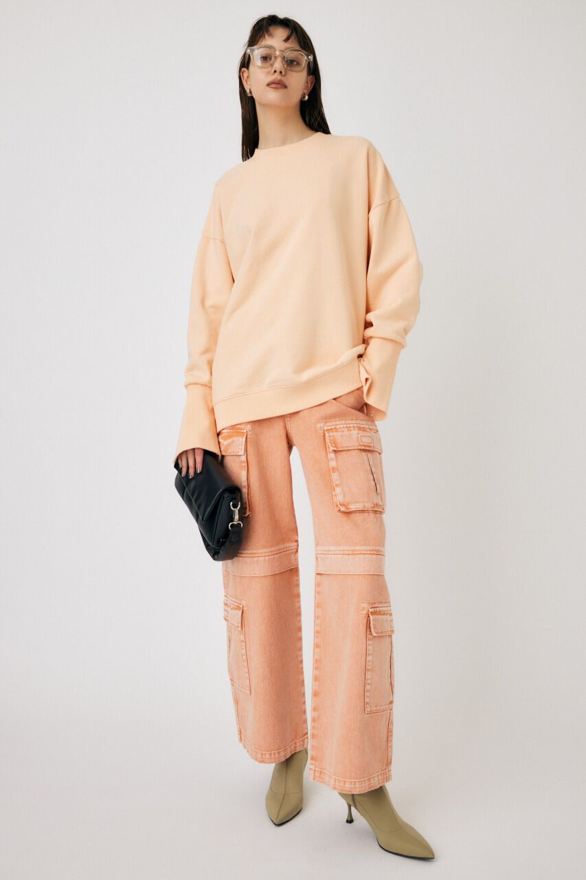 MOUSSY「BACK GATHER LOOSE スウェット」|パーカー|