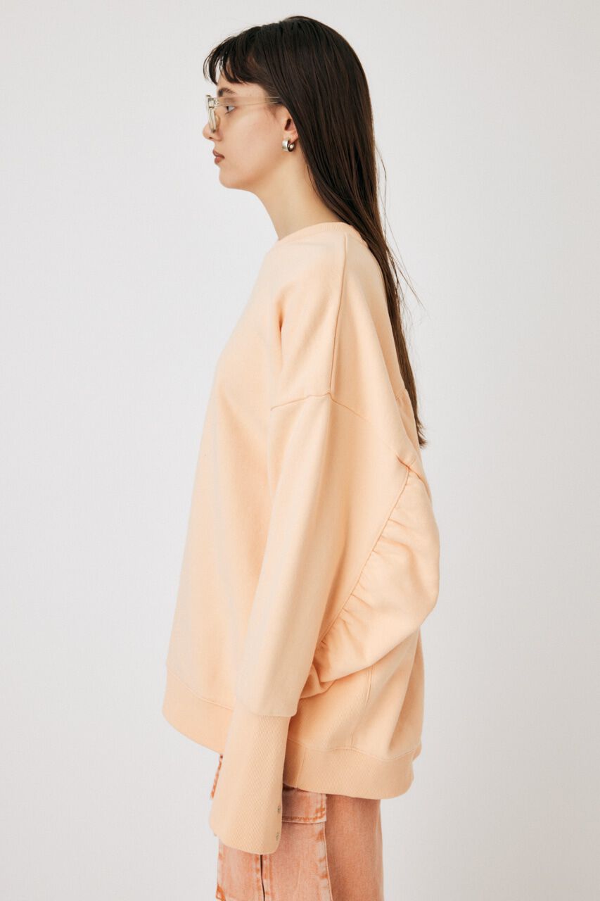 MOUSSY「BACK GATHER LOOSE スウェット」|パーカー|