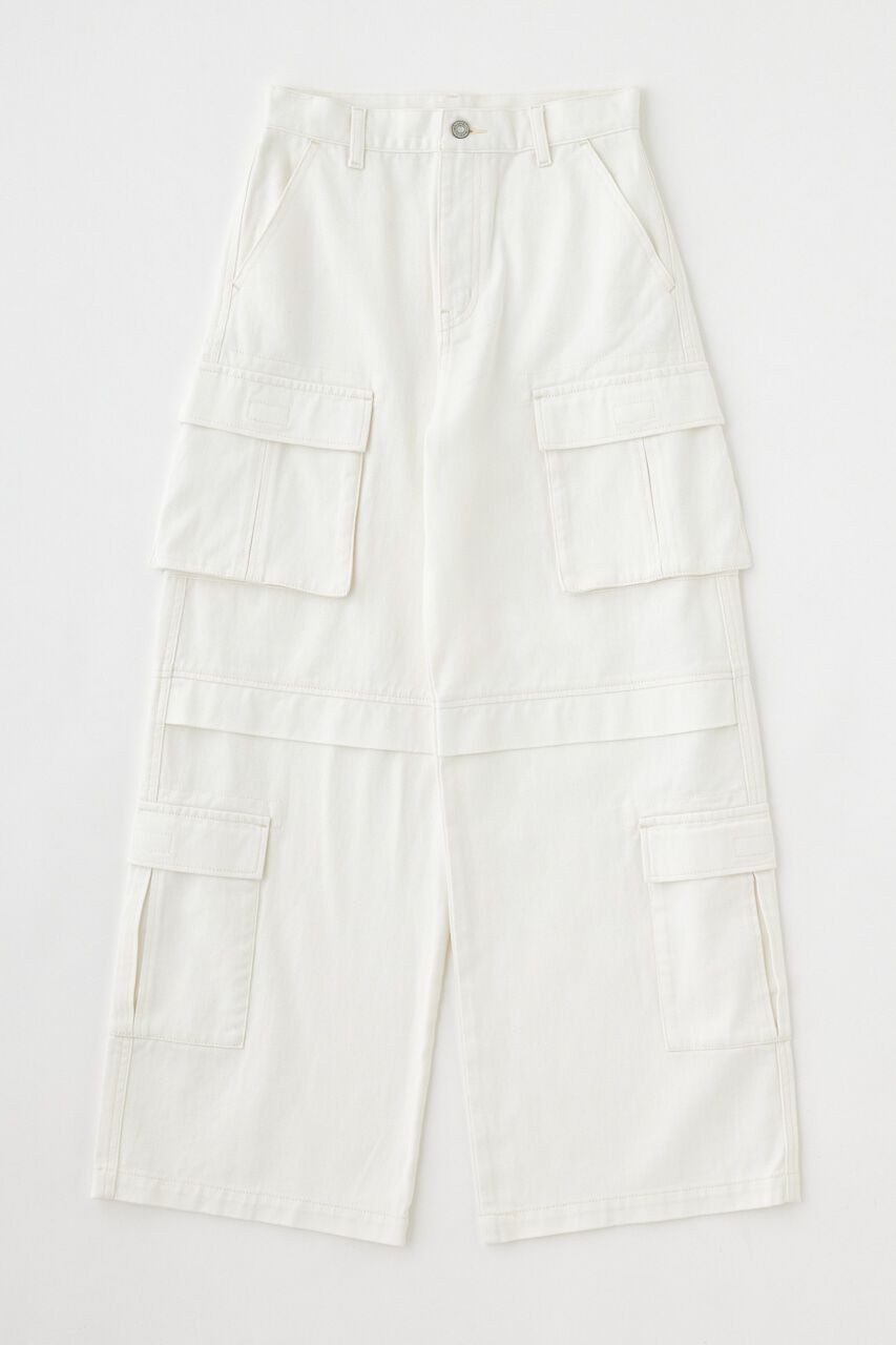MOUSSY「LOWRISE CARGO WHT STRAIGHT」|デニム|