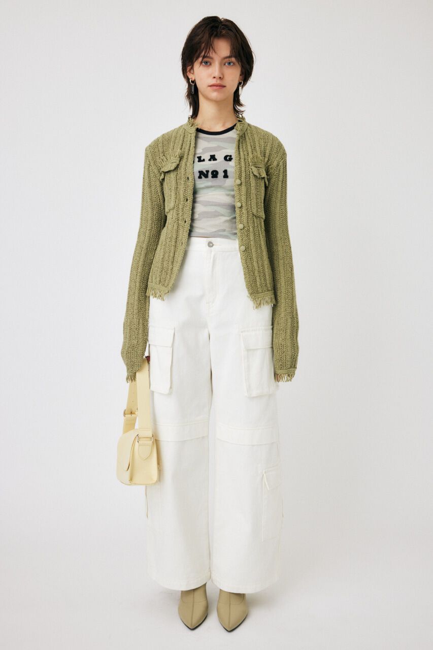 MOUSSY「LOWRISE CARGO WHT STRAIGHT」|デニム|