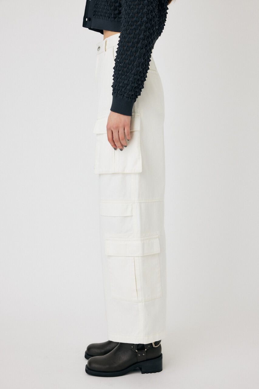 MOUSSY「LOWRISE CARGO WHT STRAIGHT」|デニム|