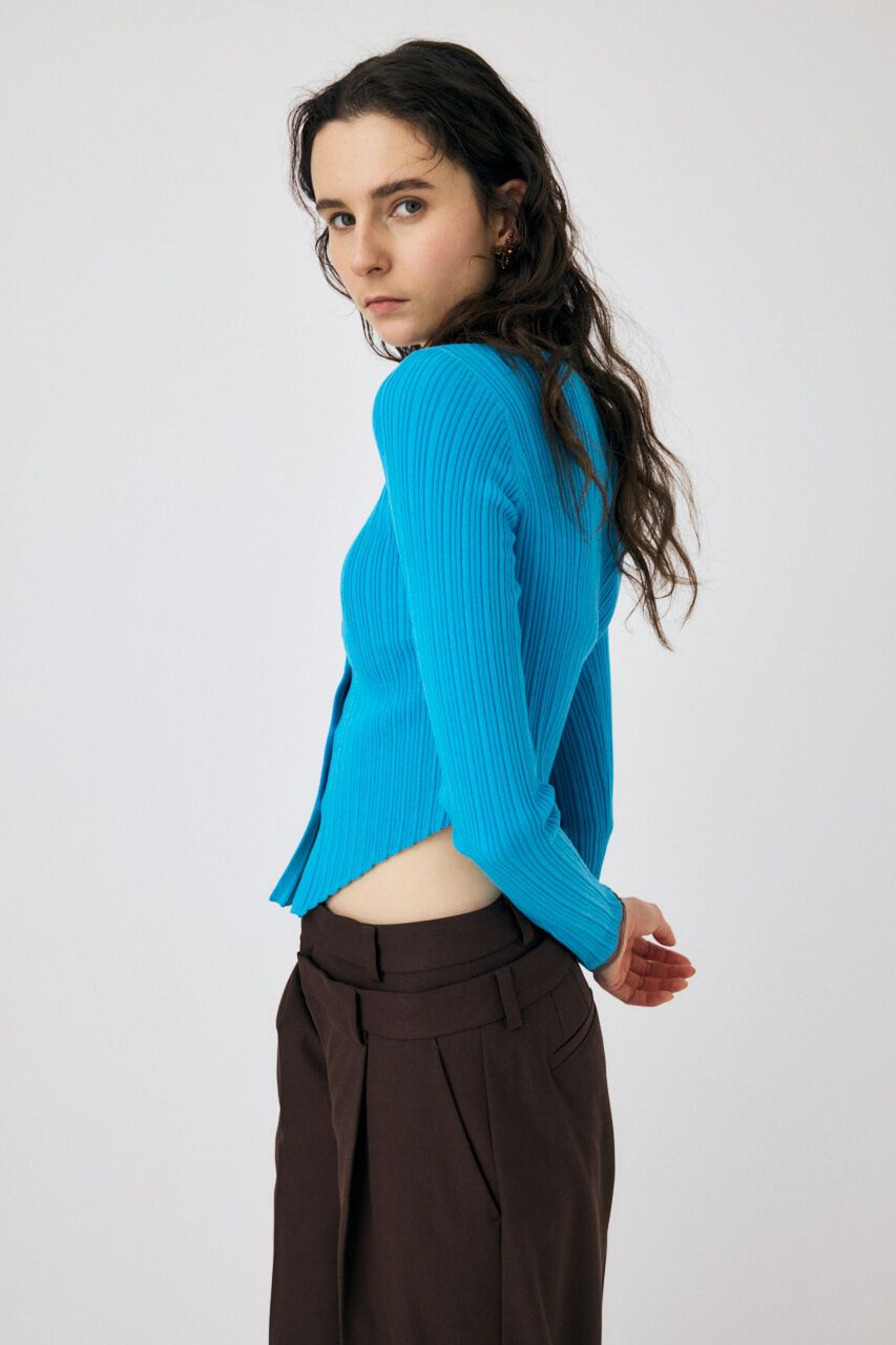 MOUSSY「TULLE TRIM カーディガン」|カーディガン|