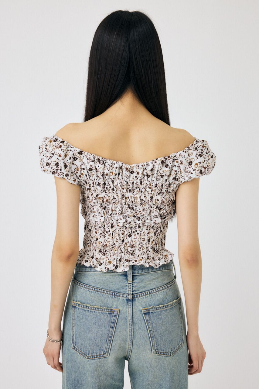 MOUSSY「GATHER FLOWER ブラウス」|シャツ・ブラウス|