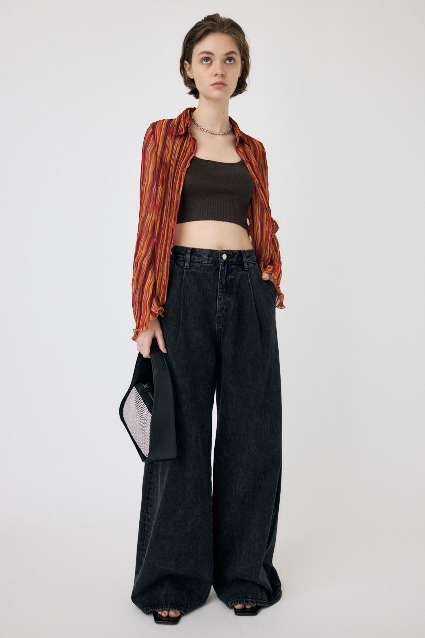 MOUSSY「SHEER PLEATS シャツ」|シャツ・ブラウス|