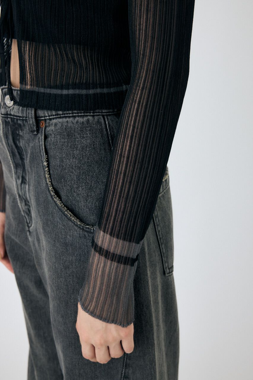 MOUSSY「FRONT TIE シアーカーディガン」|カーディガン|