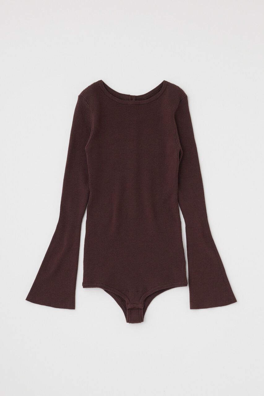 MOUSSY「ニットボディスーツ　オーガニックコットン&times;再生繊維混」|ニット・セーター|BRN