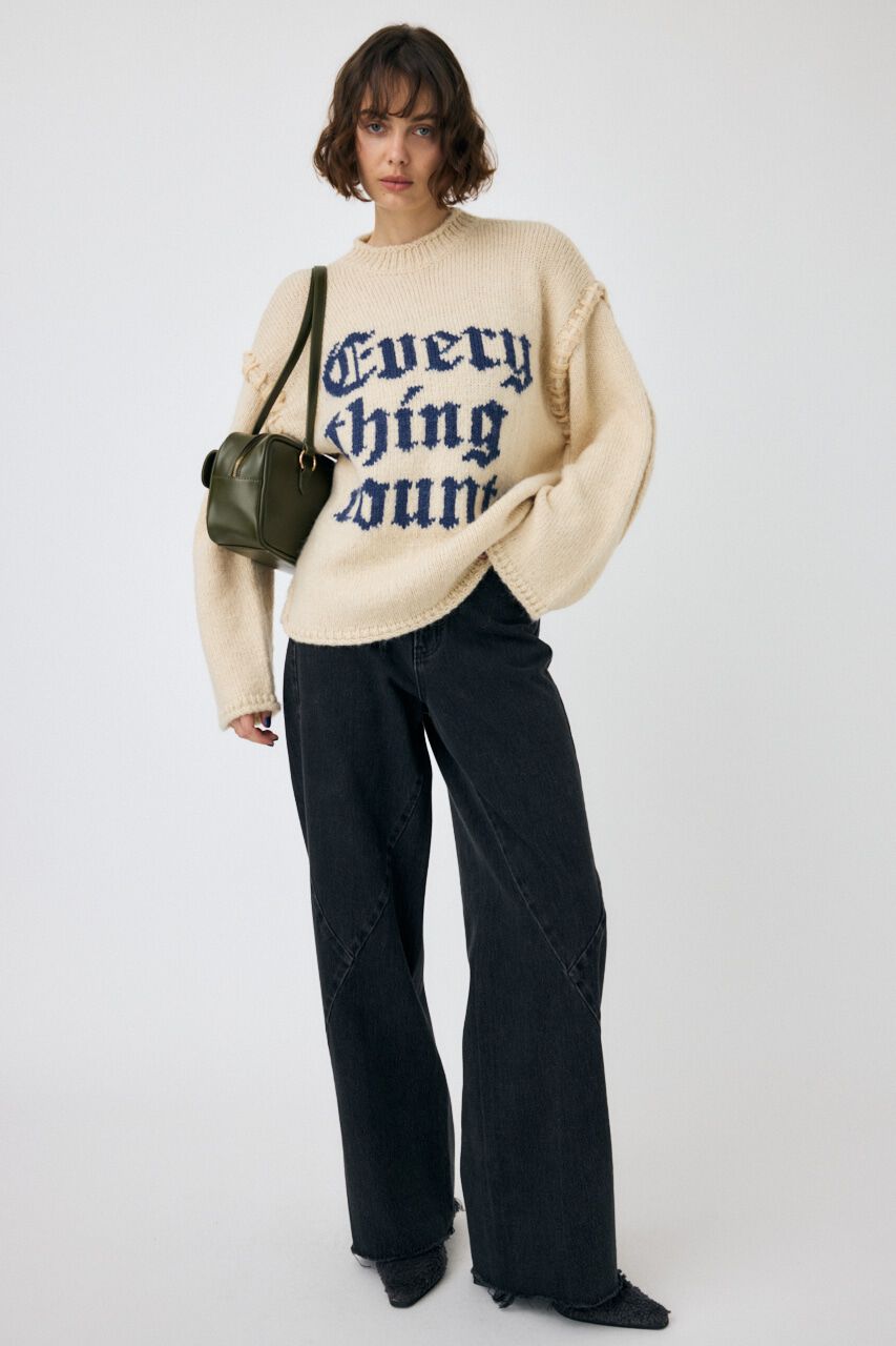 MOUSSY「KNITTED WORDS セーター」|ニット・セーター|