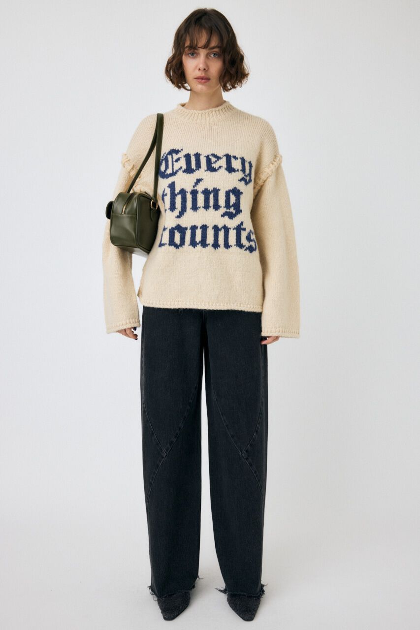 MOUSSY「KNITTED WORDS セーター」|ニット・セーター|