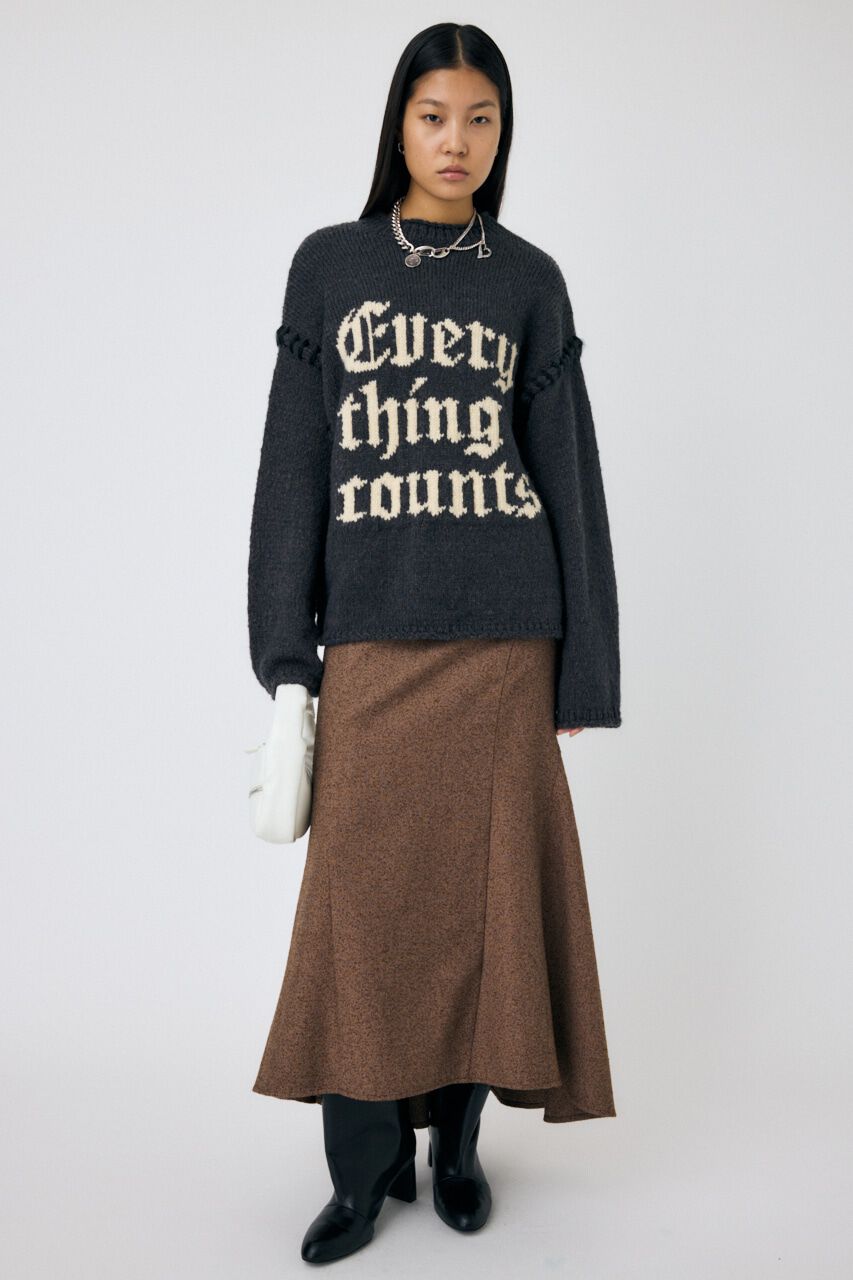 MOUSSY「KNITTED WORDS セーター」|ニット・セーター|