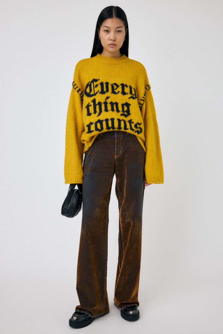 MOUSSY「KNITTED WORDS セーター」|ニット・セーター|