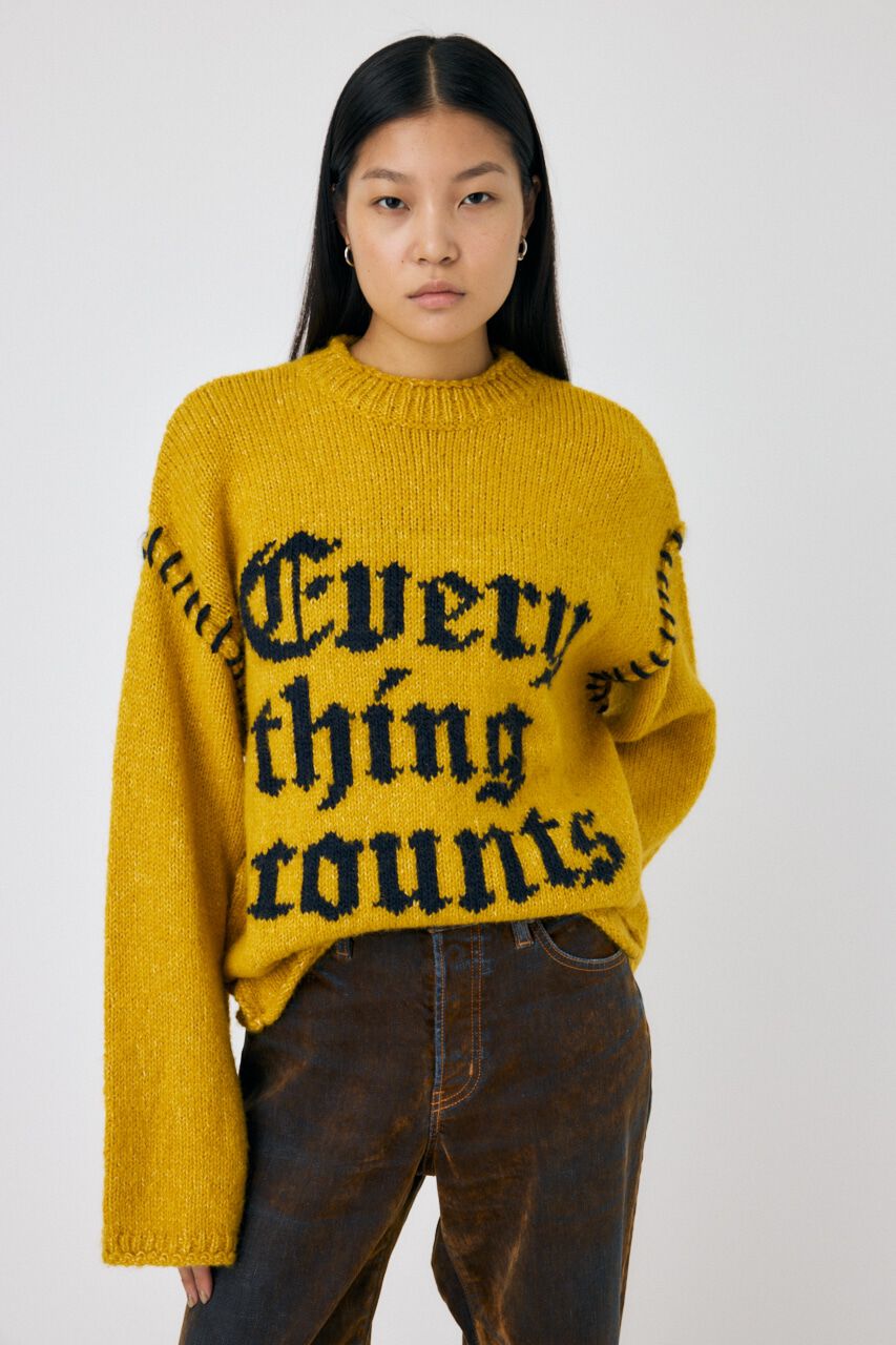 MOUSSY「KNITTED WORDS セーター」|ニット・セーター|