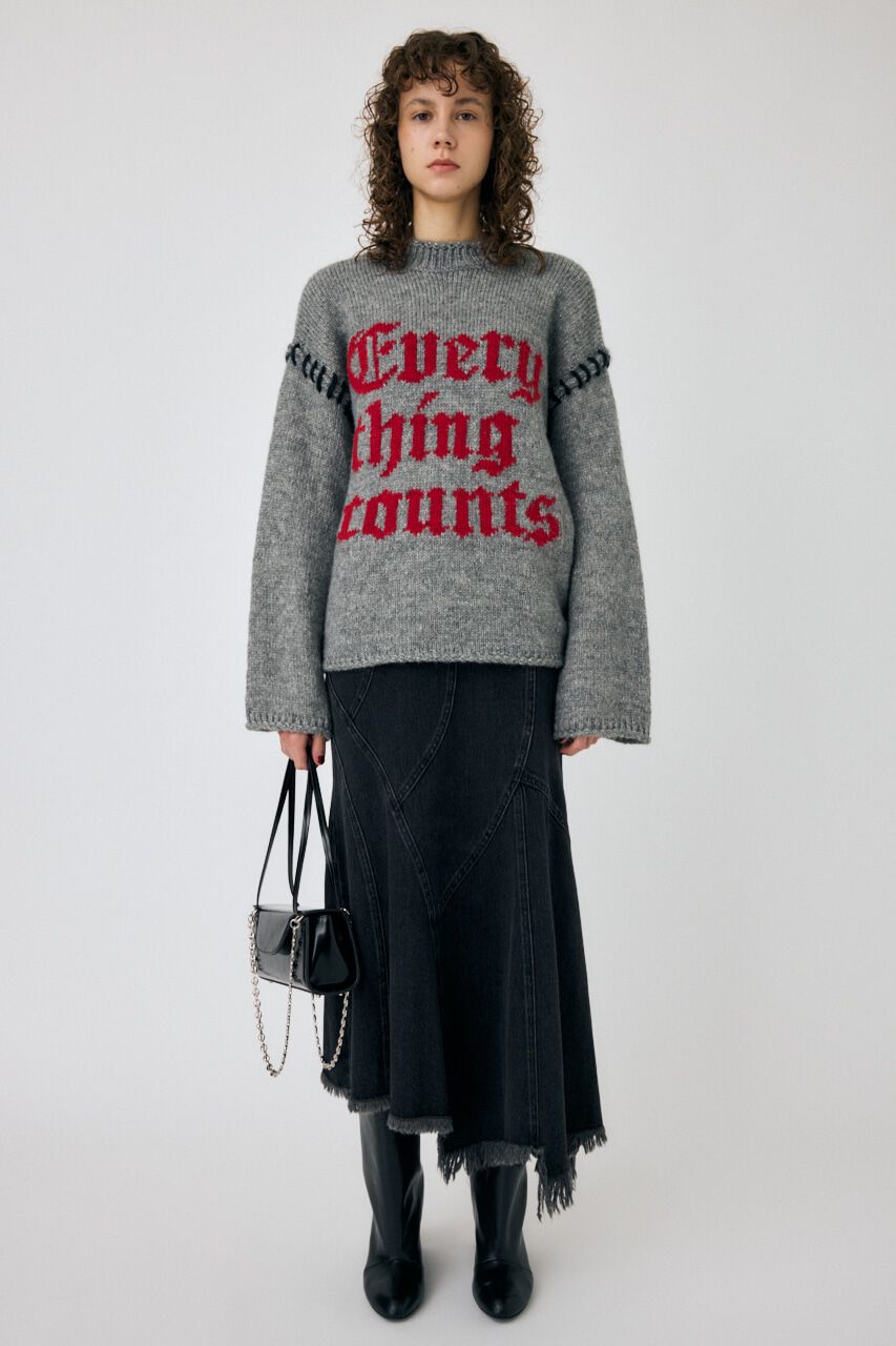MOUSSY「KNITTED WORDS セーター」|ニット・セーター|