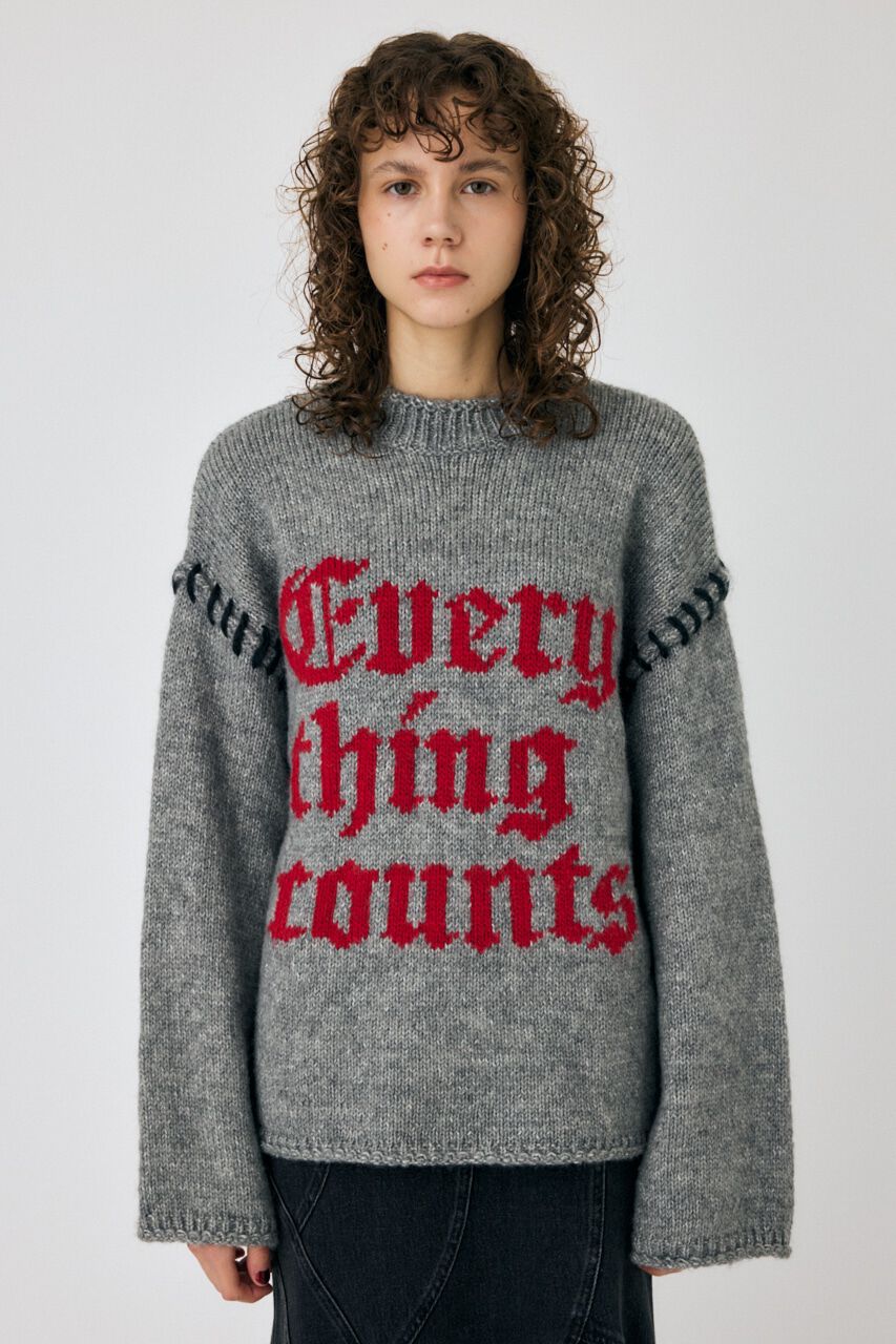 MOUSSY「KNITTED WORDS セーター」|ニット・セーター|