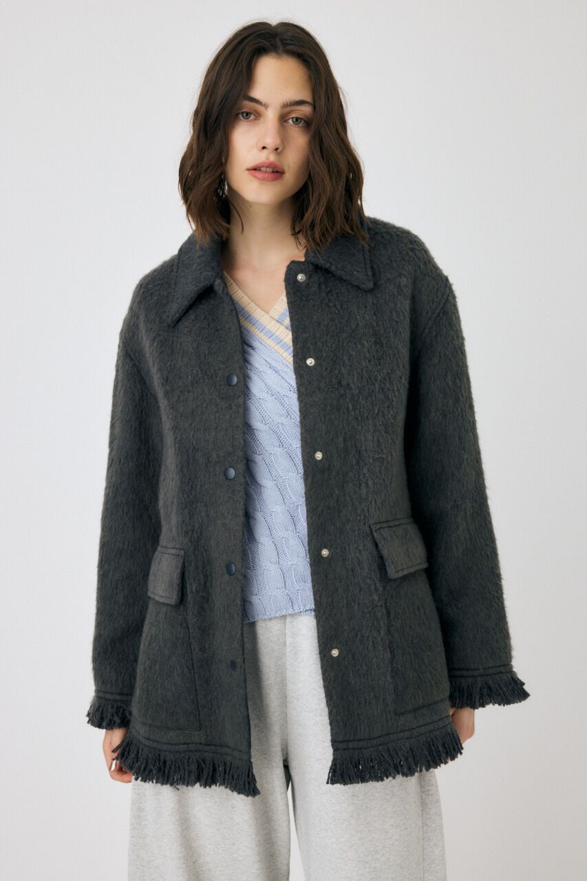 MOUSSY「MIX シャツジャケット」|その他|C.GRY