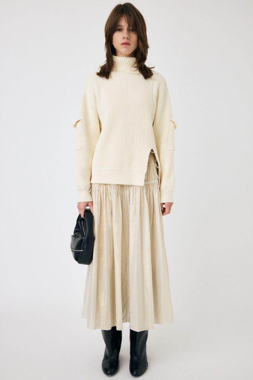 MOUSSY「SLIT ハイネックセーター」|ニット・セーター|