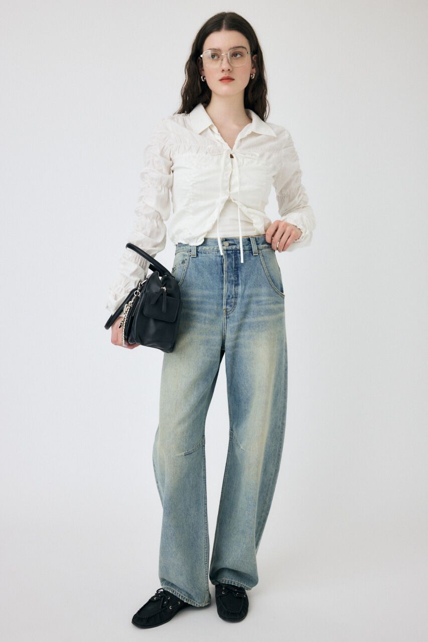 MOUSSY「DROP WAIST CURVE ストレート」|デニム|
