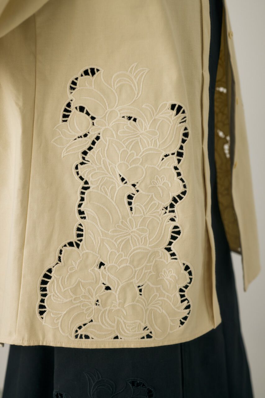 MOUSSY「カットワーク刺繍オーバーシャツ　オーガニックコットン使用」|シャツ・ブラウス|