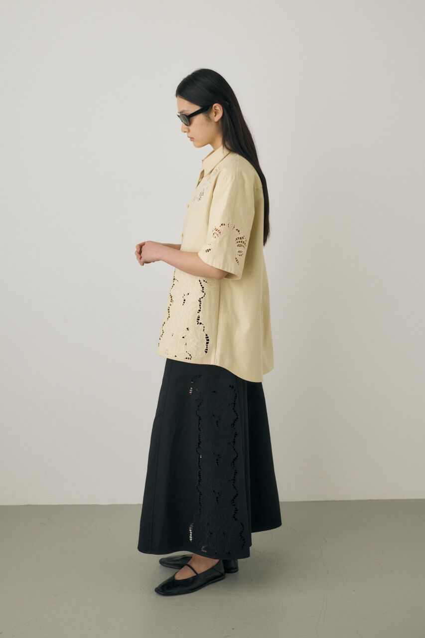 MOUSSY「カットワーク刺繍オーバーシャツ　オーガニックコットン使用」|シャツ・ブラウス|