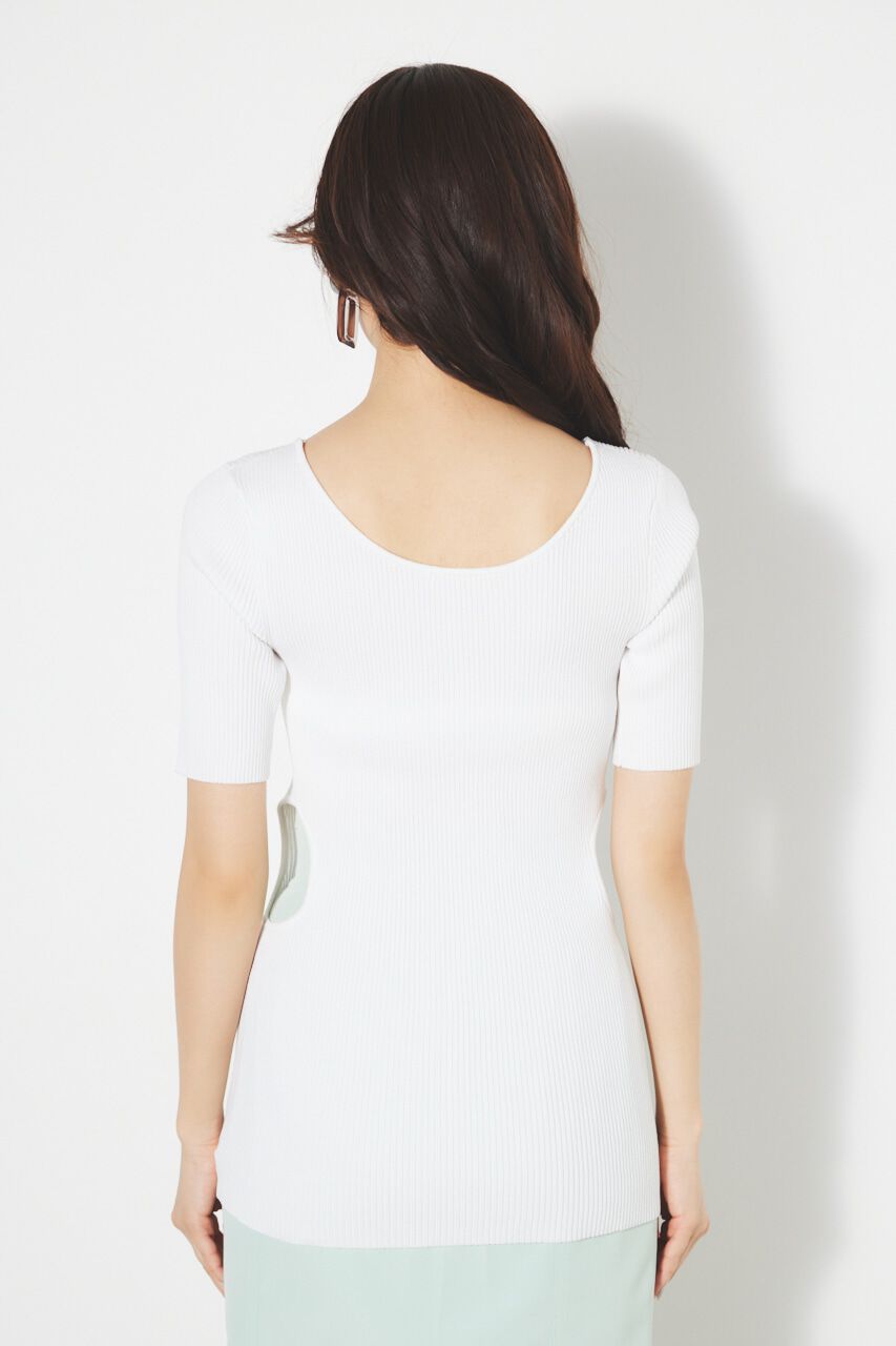 rienda「2WAYサイドオープンVN Knit TOP」|ニット・セーター|