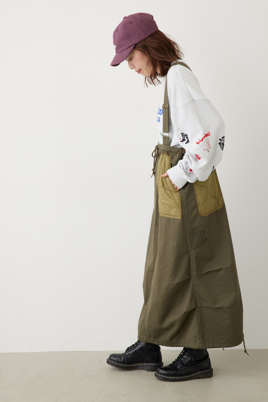 RODEO CROWNS「キルティングドッキングサスペンダースカート」|その他|