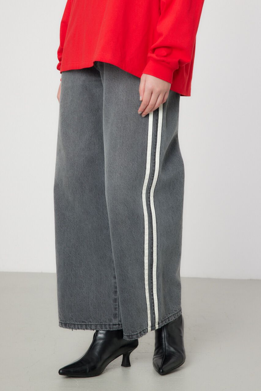 RODEO CROWNS「サイドラインルーズデニム」|デニム|L/BLK1