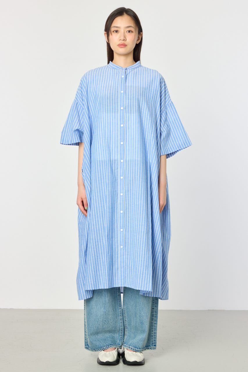 RODEO CROWNS「バンドカラールーズワンピース」|ワンピース|