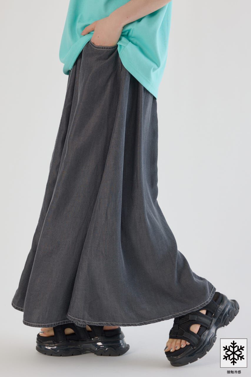 RODEO CROWNS「クールデニムリラックススカート」|デニム|