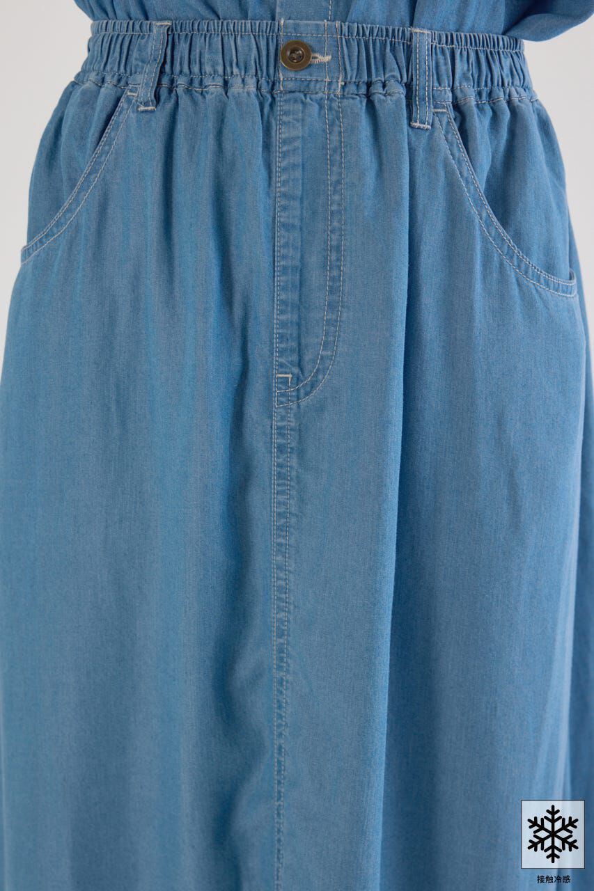 RODEO CROWNS「クールデニムリラックススカート」|デニム|