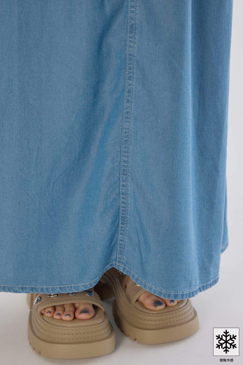 RODEO CROWNS「クールデニムリラックススカート」|デニム|