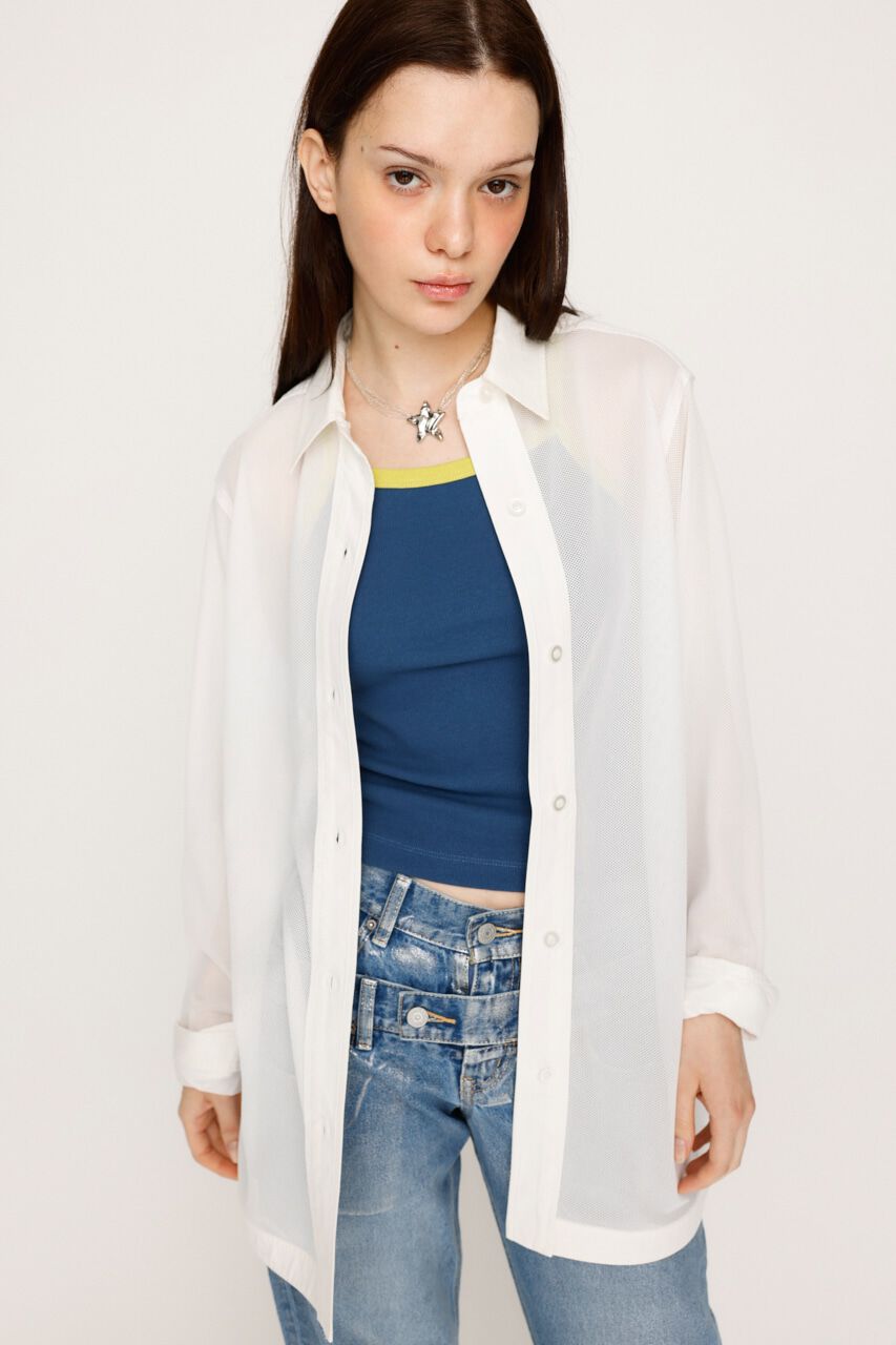 SLY「SHEER MESH シャツ」|シャツ・ブラウス|