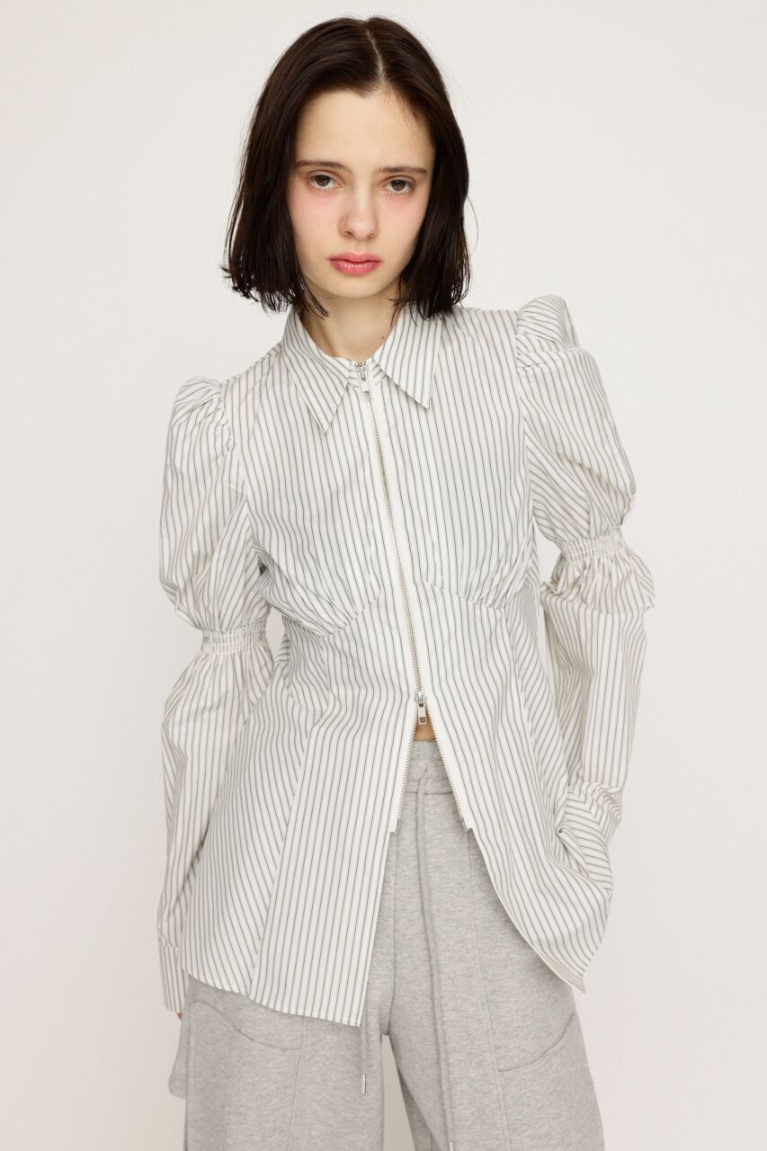 SLY「FRONT ZIP SH ブラウス」|シャツ・ブラウス|M/WHT7